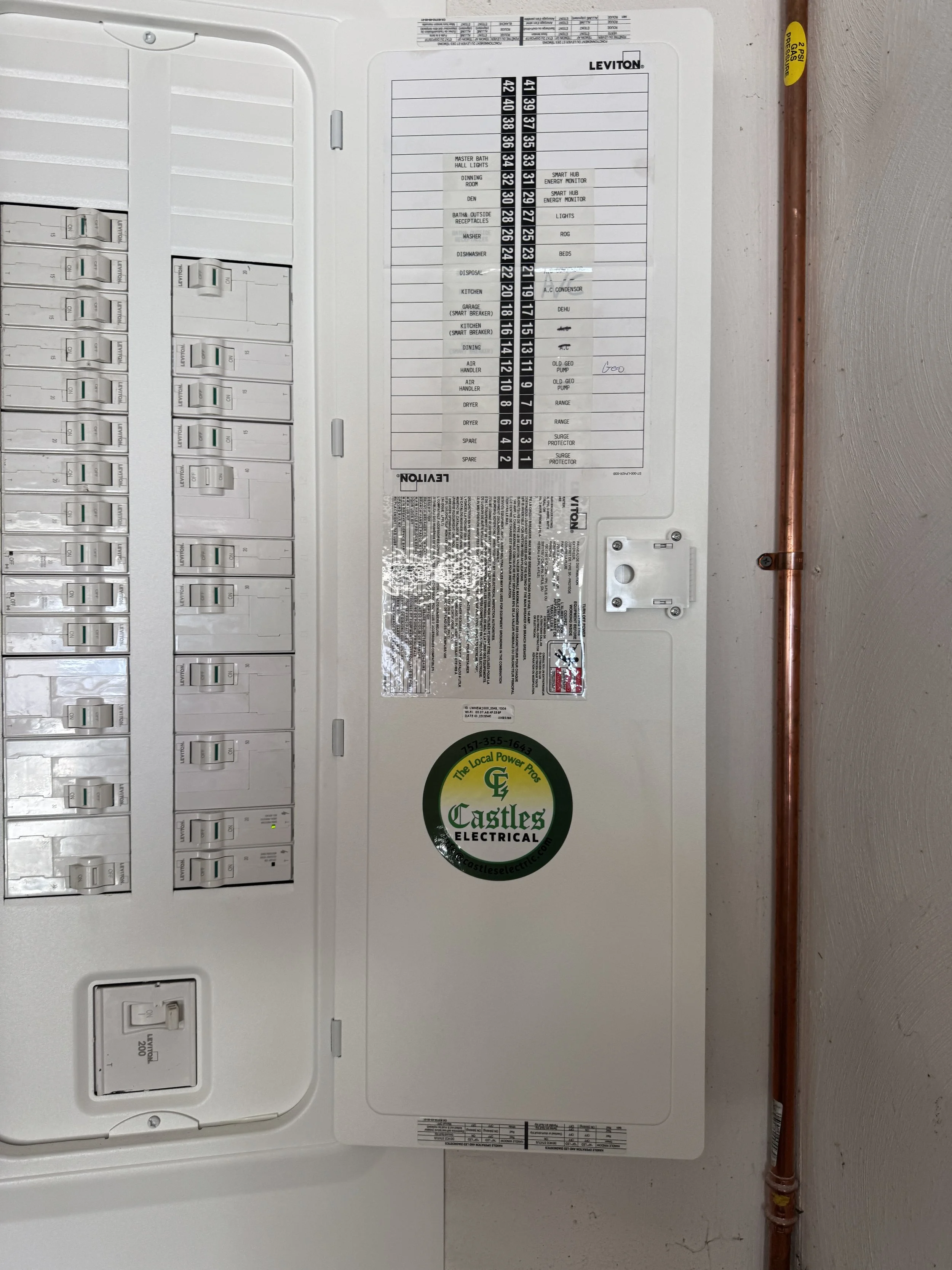 Castles Electrical electrician greeting a homeowner at the front door