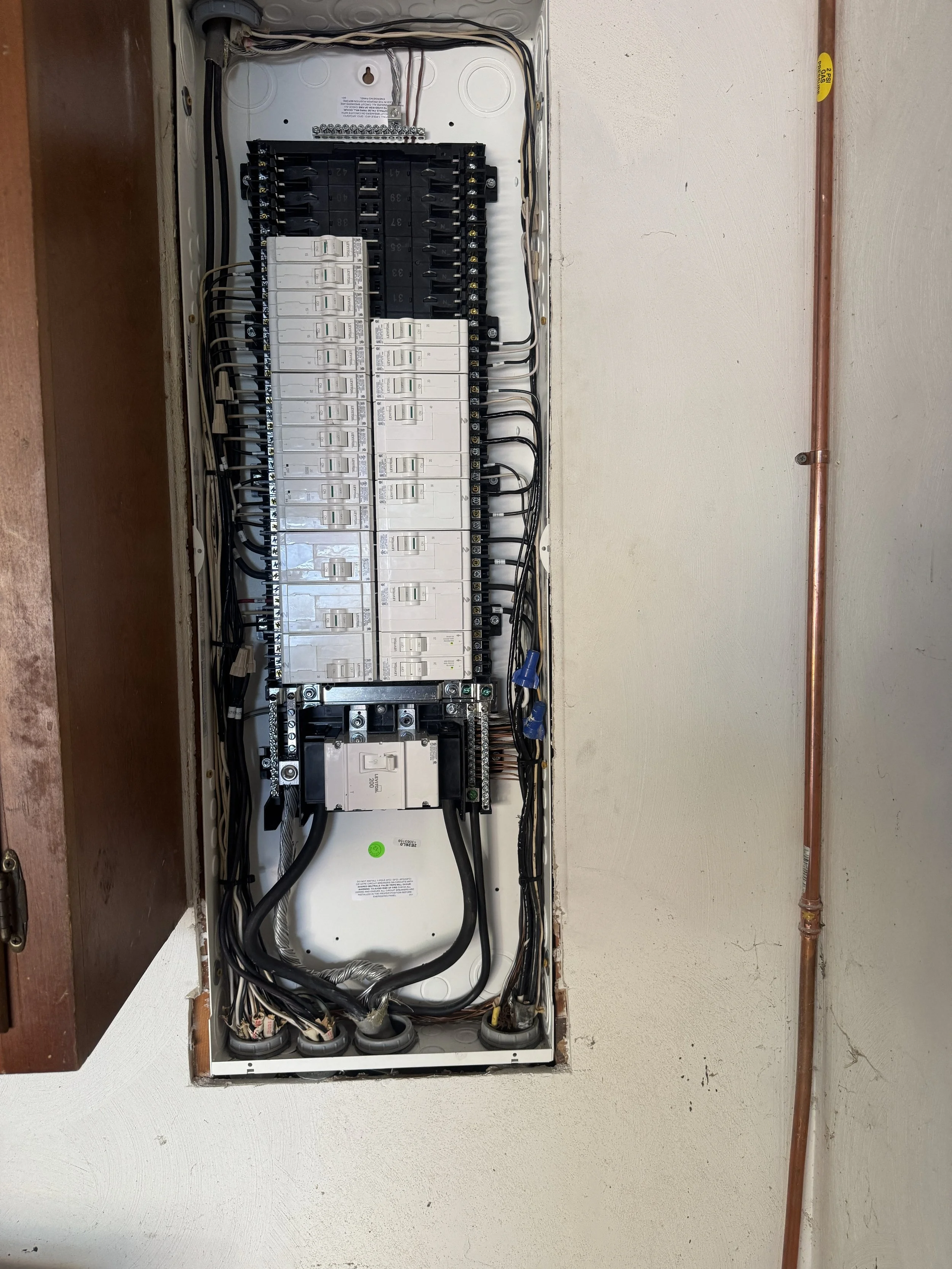 Suffolk, VA panel with a surge protective device fitted on its own breaker