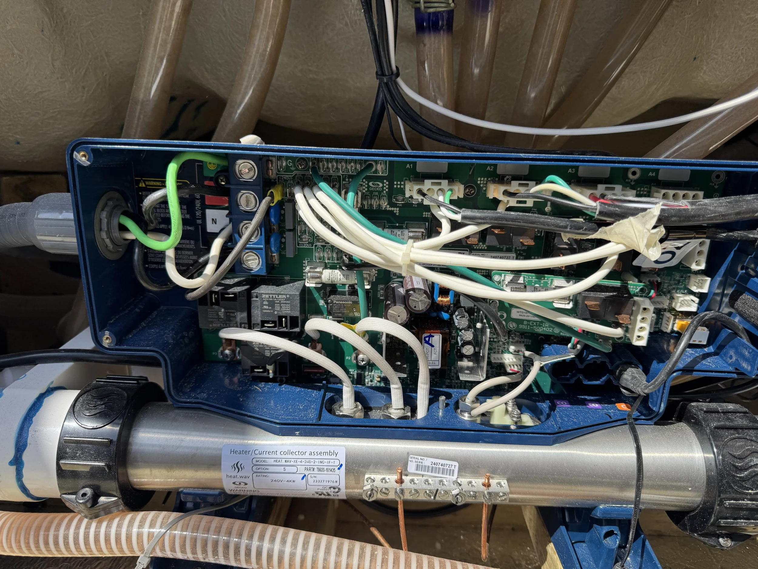 Hot tub spa pack wired by Castles Electrical in Chesapeake, VA