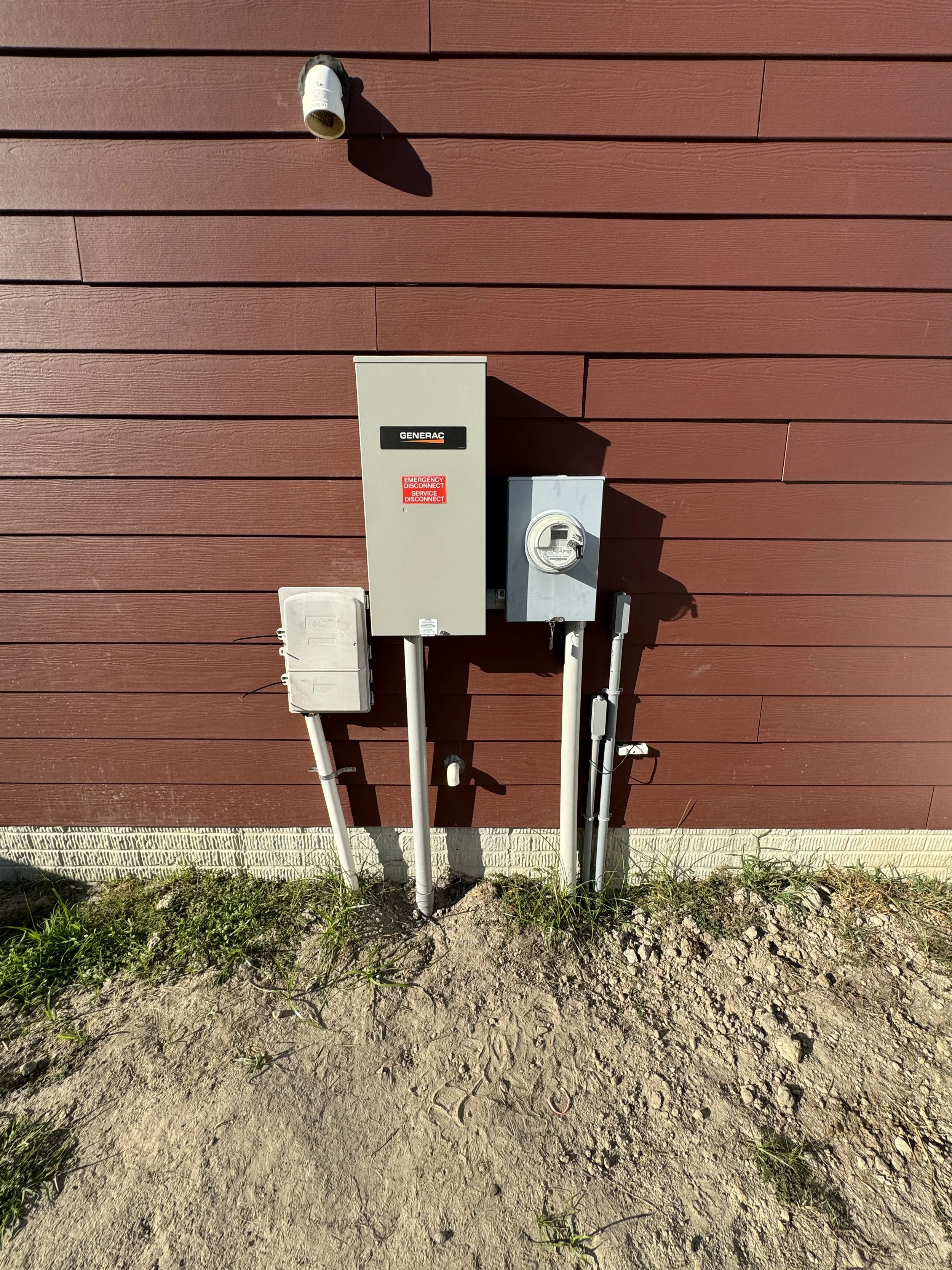 Meter and service equipment on a Suffolk, VA property