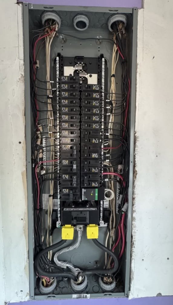 Breaker panel interior in a Portsmouth, VA home