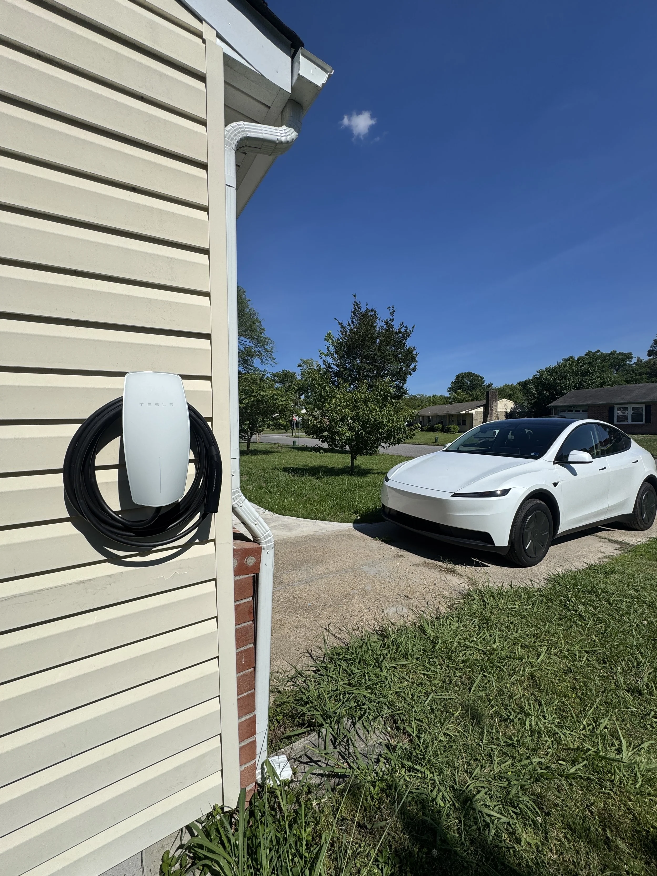 EV charger installation in Portsmouth, VA, Castles Electrical