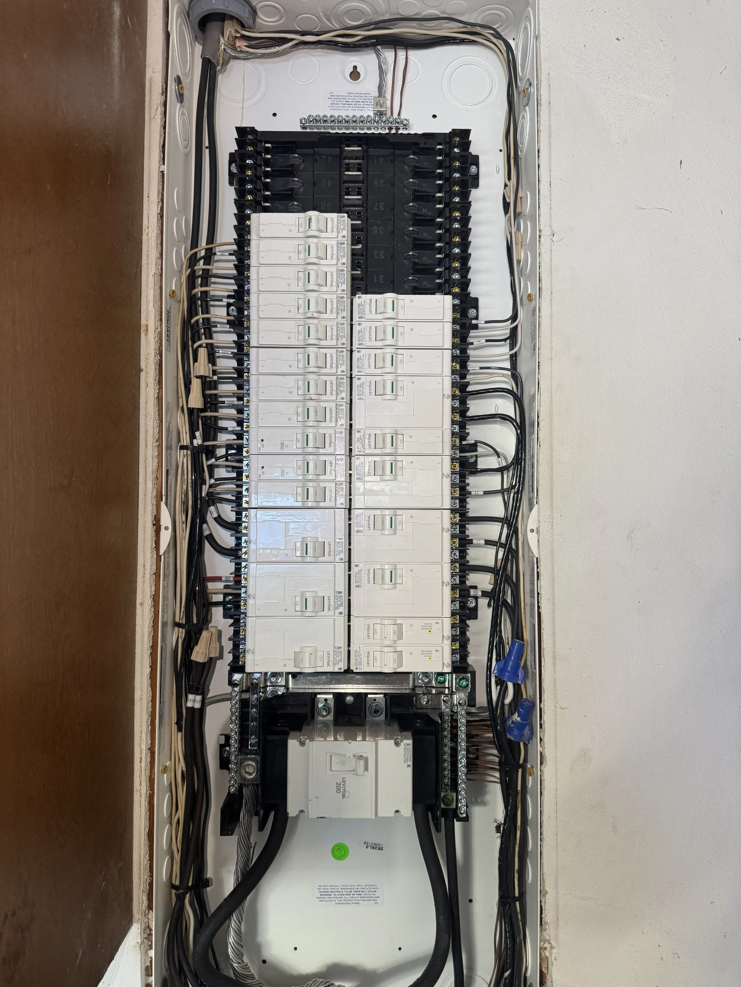 Replacement surge device on its own breaker in a rebuilt Norfolk, VA panel