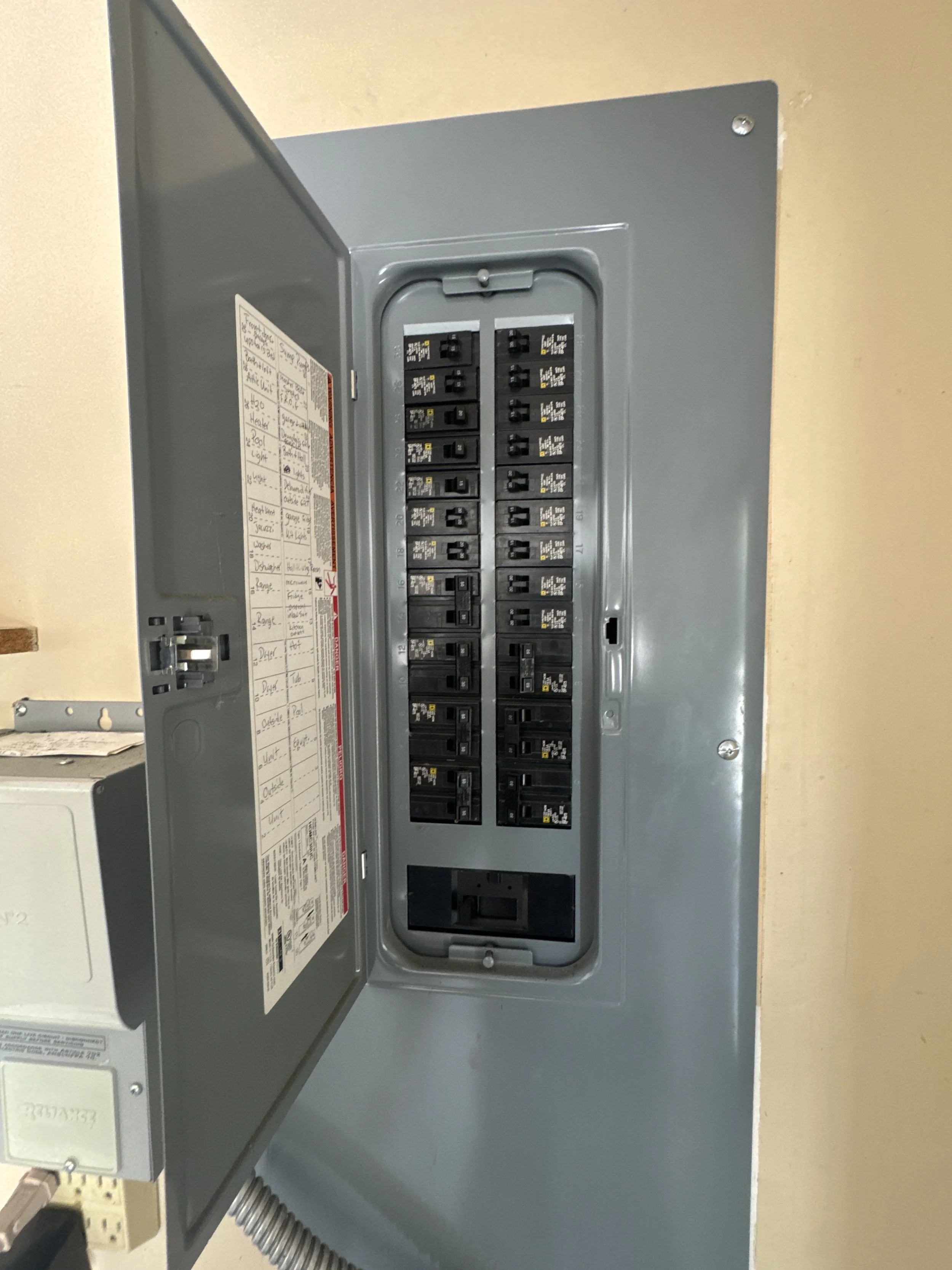 New panel with a labeled breaker directory in Norfolk, VA