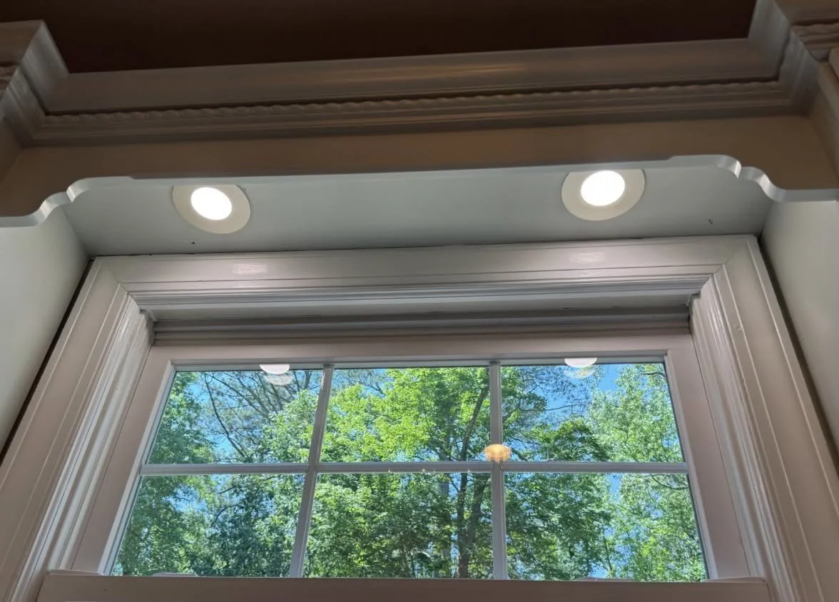 Recessed cans in the ceiling of a Chesapeake, VA home