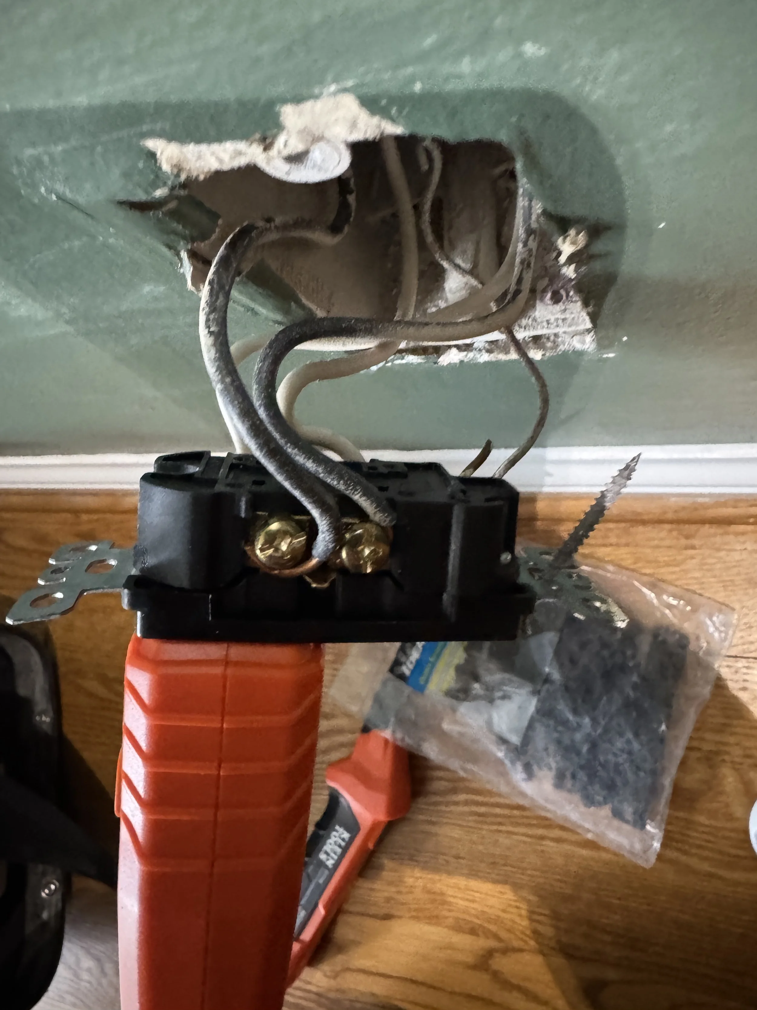 Device pulled from its wall box during a Norfolk, VA unit inspection