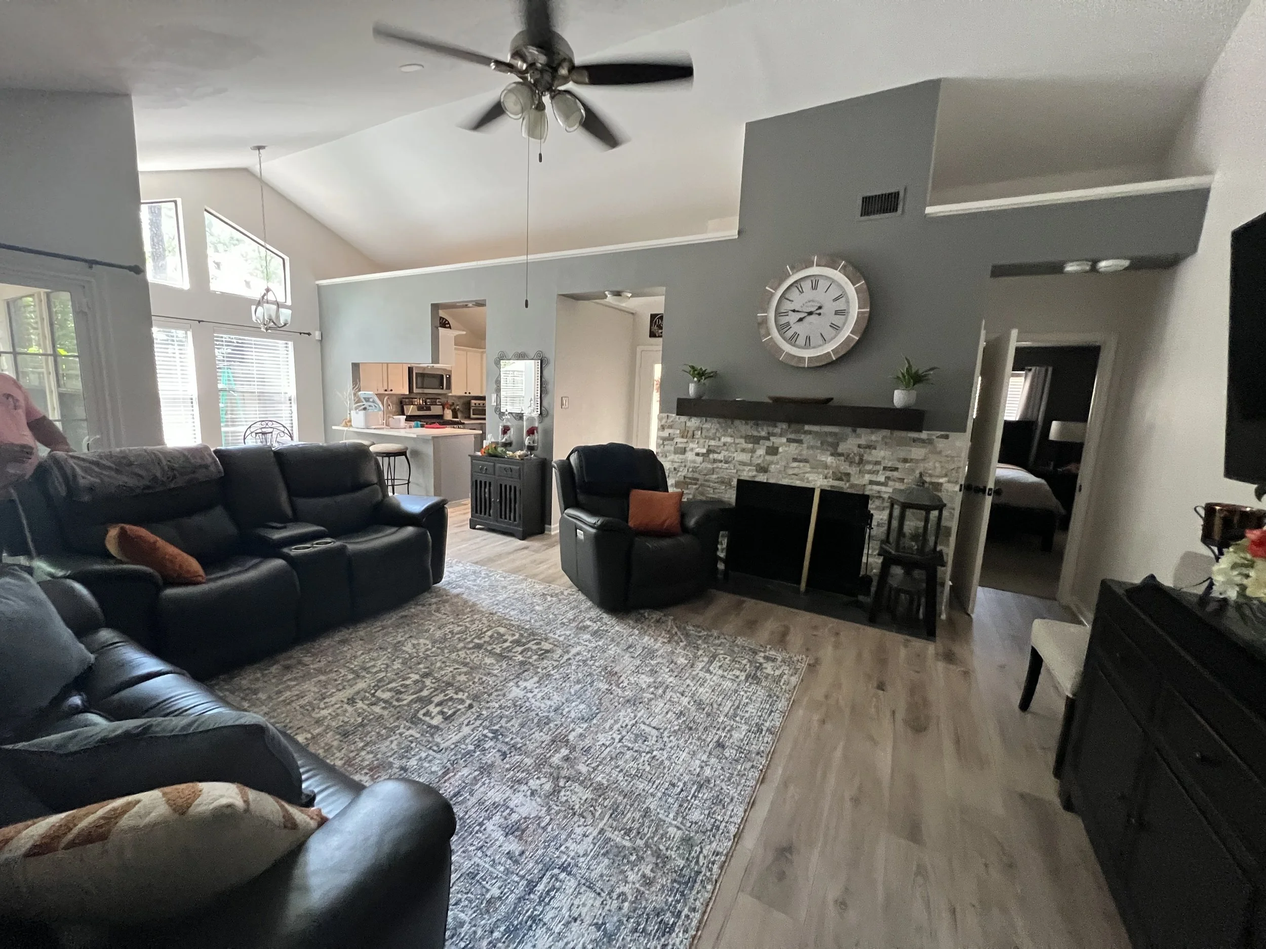 Finished interior living space by Palacios Construction Group