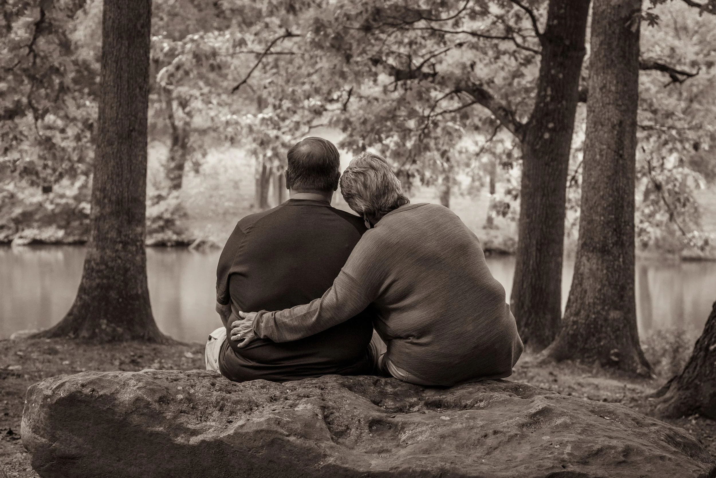Family portrait outdoors
