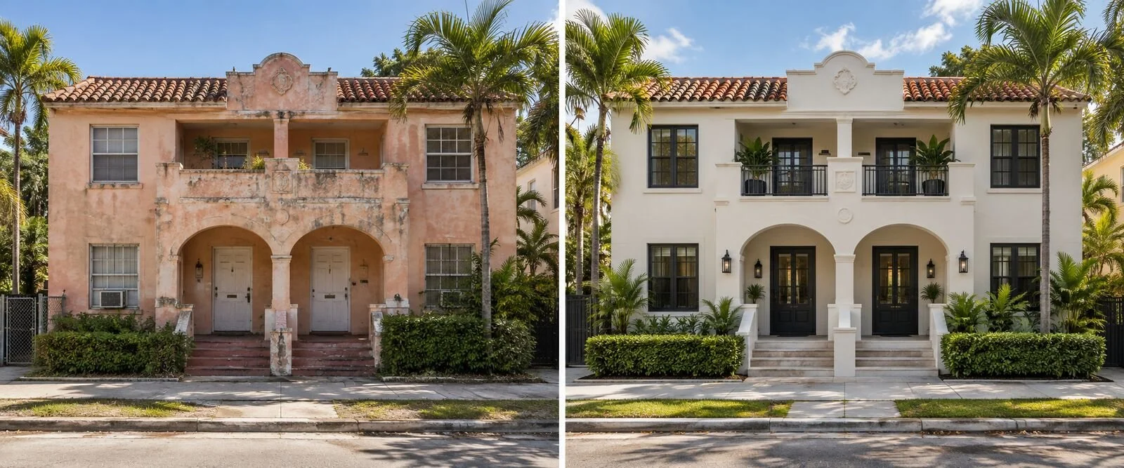 Little Havana duplex before and after retrofit