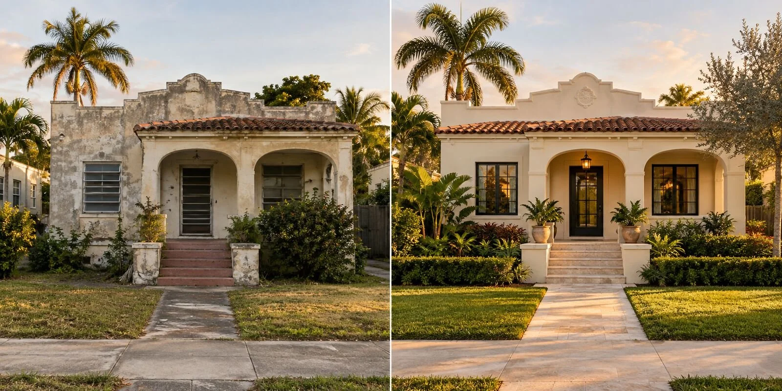 Little Havana bungalow before and after retrofit