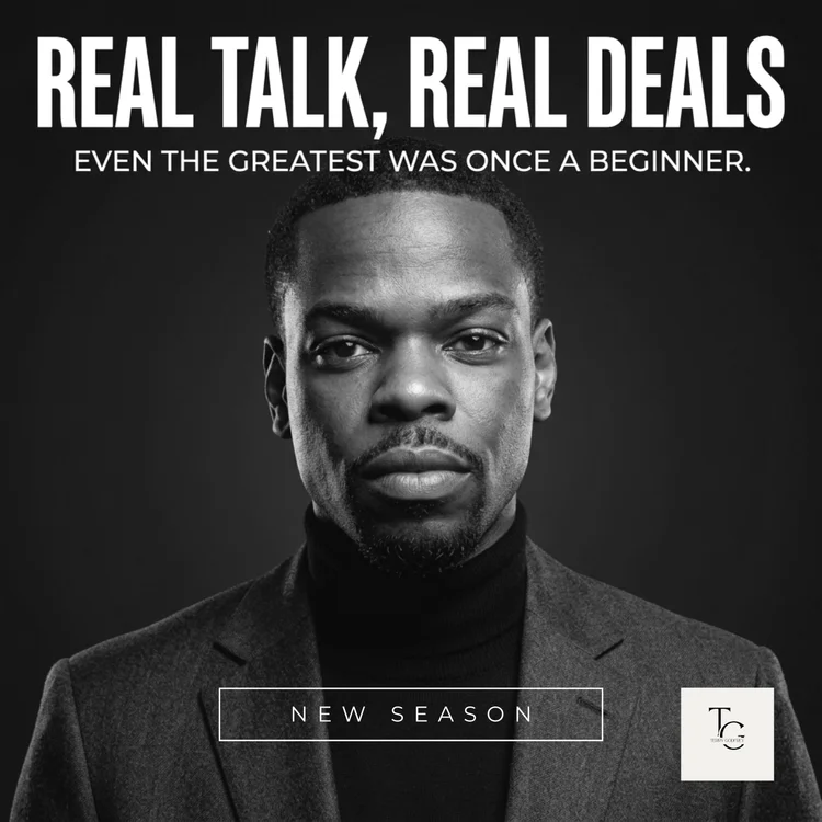 Real Talk, Real Deals podcast cover art, hosted by Terry Godfrey