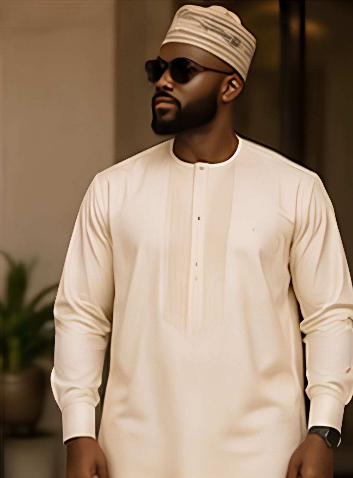 House of Leemarh dress code look: Ivory Kaftan