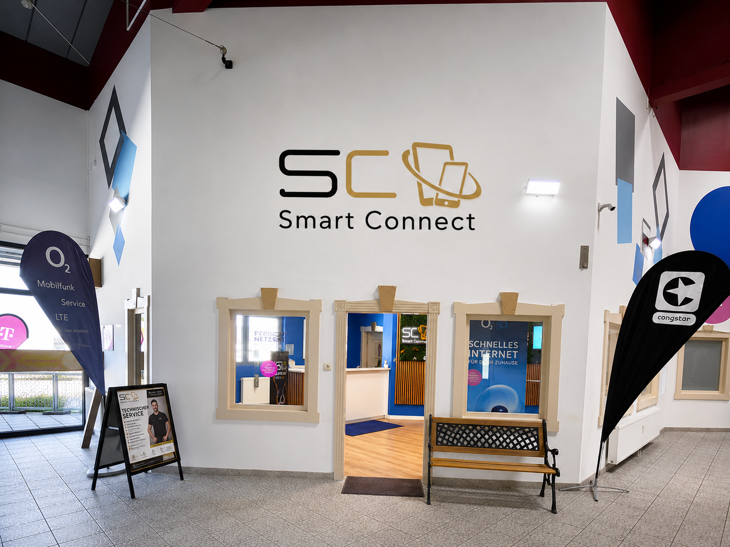Eingangsbereich von SC Smart Connect Bad Tölz im Moraltpark