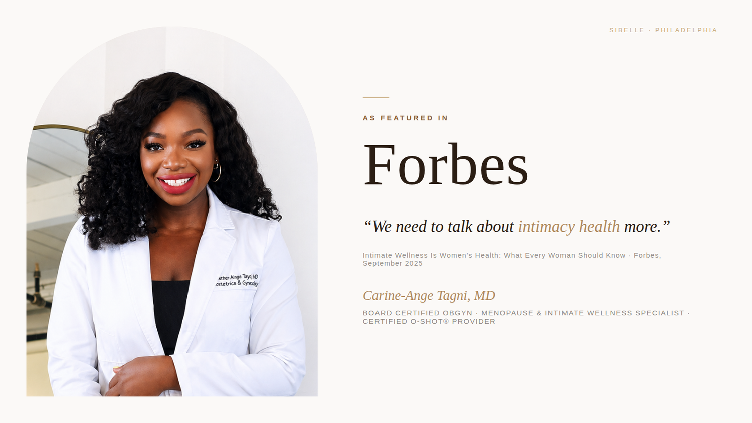 As featured in Forbes: Intimate Wellness Is Women’s Health — What Every Woman Should Know, September 2025