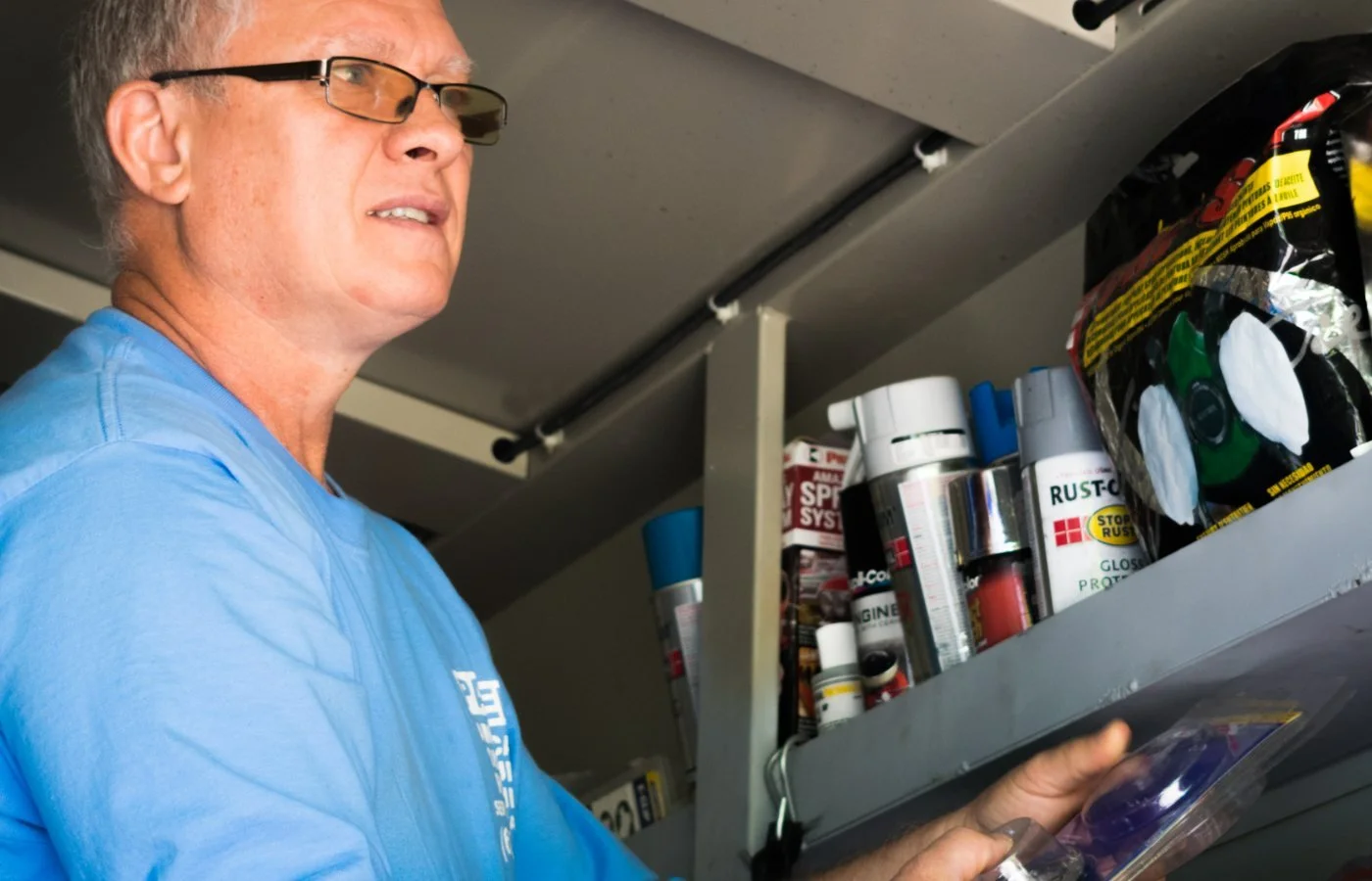 Pavel Farcas of American Discount Plumbing outside a Camelback East home.