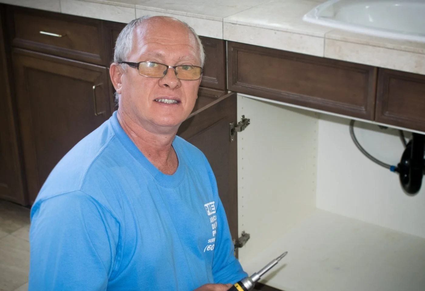 Pavel Farcas of American Discount Plumbing on a Phoenix gas line job.