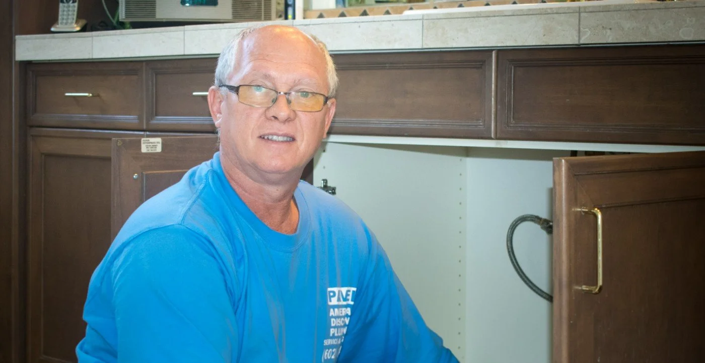 American Discount Plumbing water heater maintenance visit in a Phoenix home.