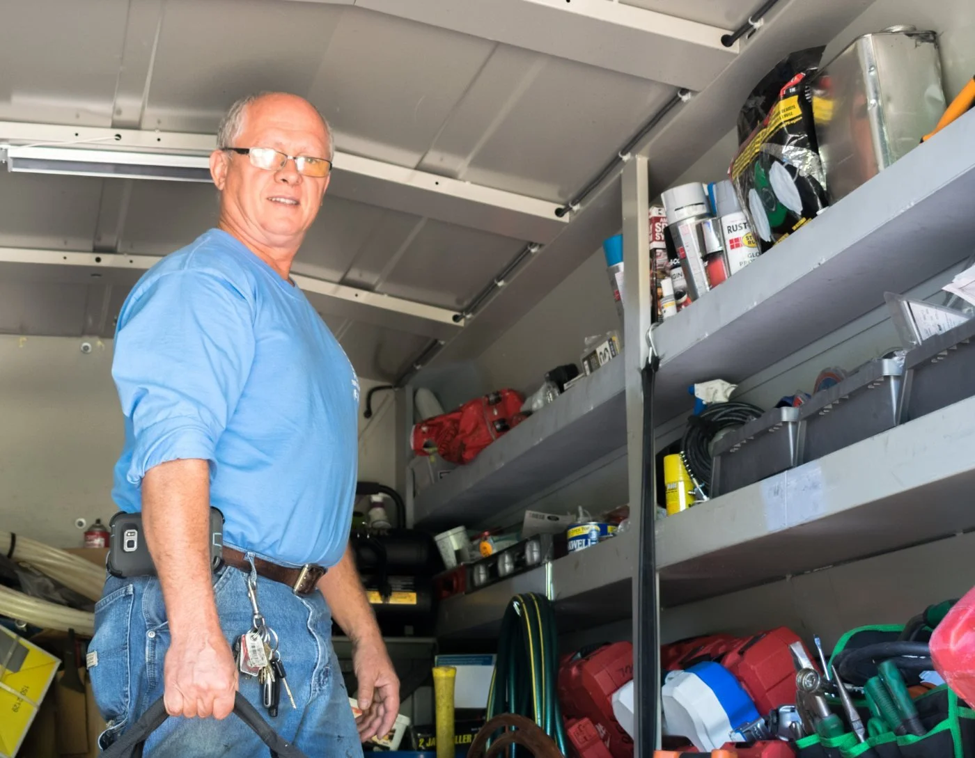 Pavel Farcas of American Discount Plumbing on a Phoenix commercial job.