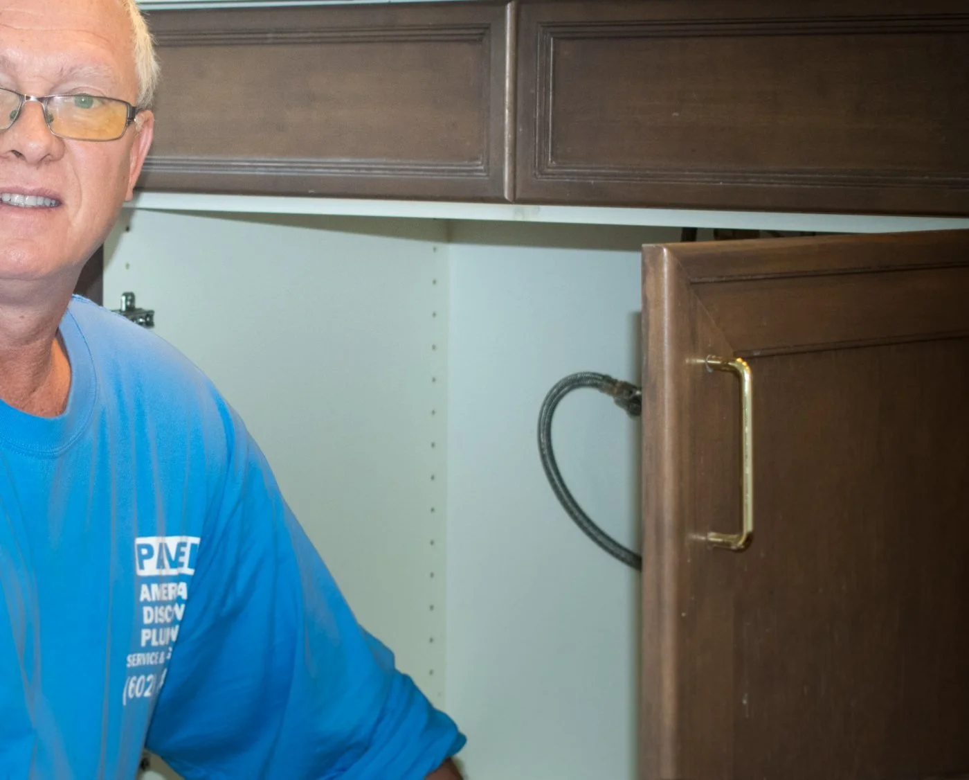 Pavel Farcas of American Discount Plumbing on a Phoenix toilet installation.