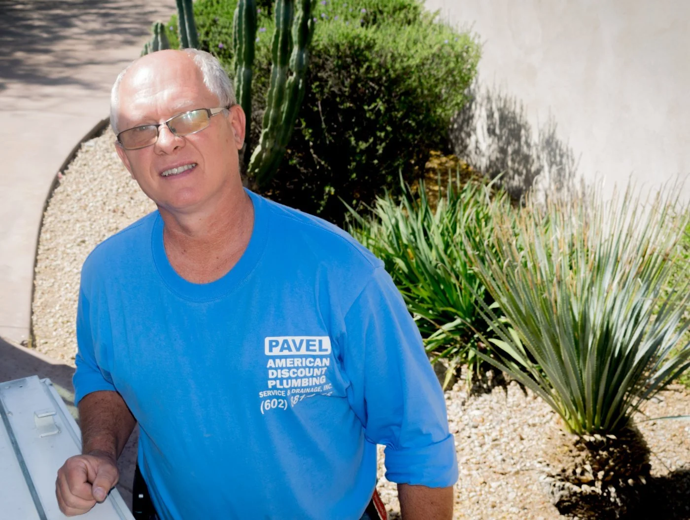 Pavel Farcas of American Discount Plumbing on a Phoenix leak repair.