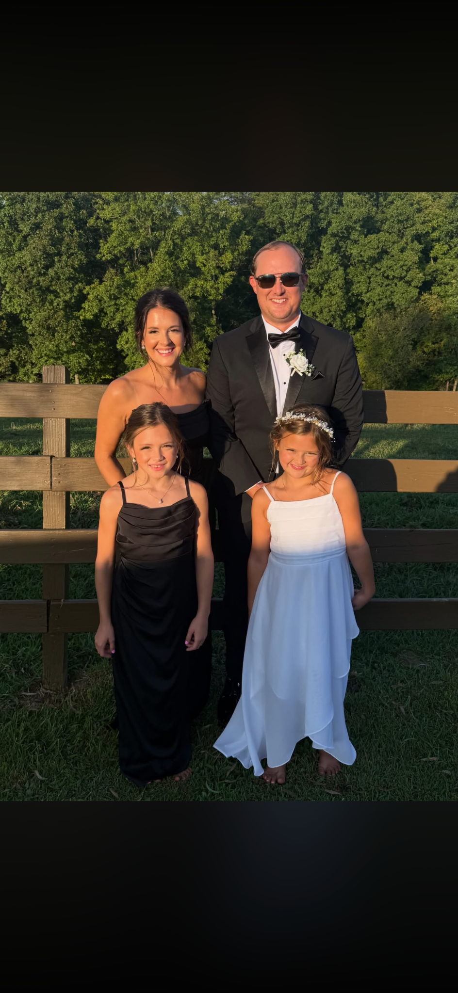 Jacob Willis with his wife and two daughters