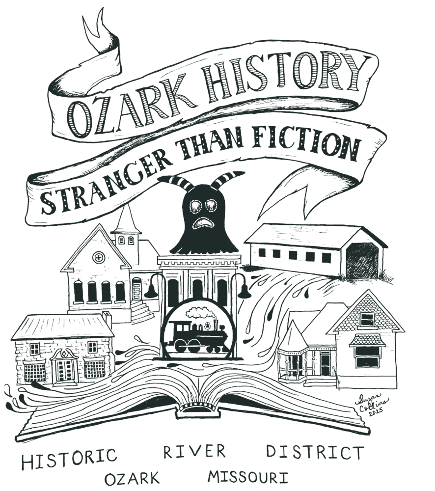 Ozark History: Stranger Than Fiction, tour artwork by Suzan Collins
