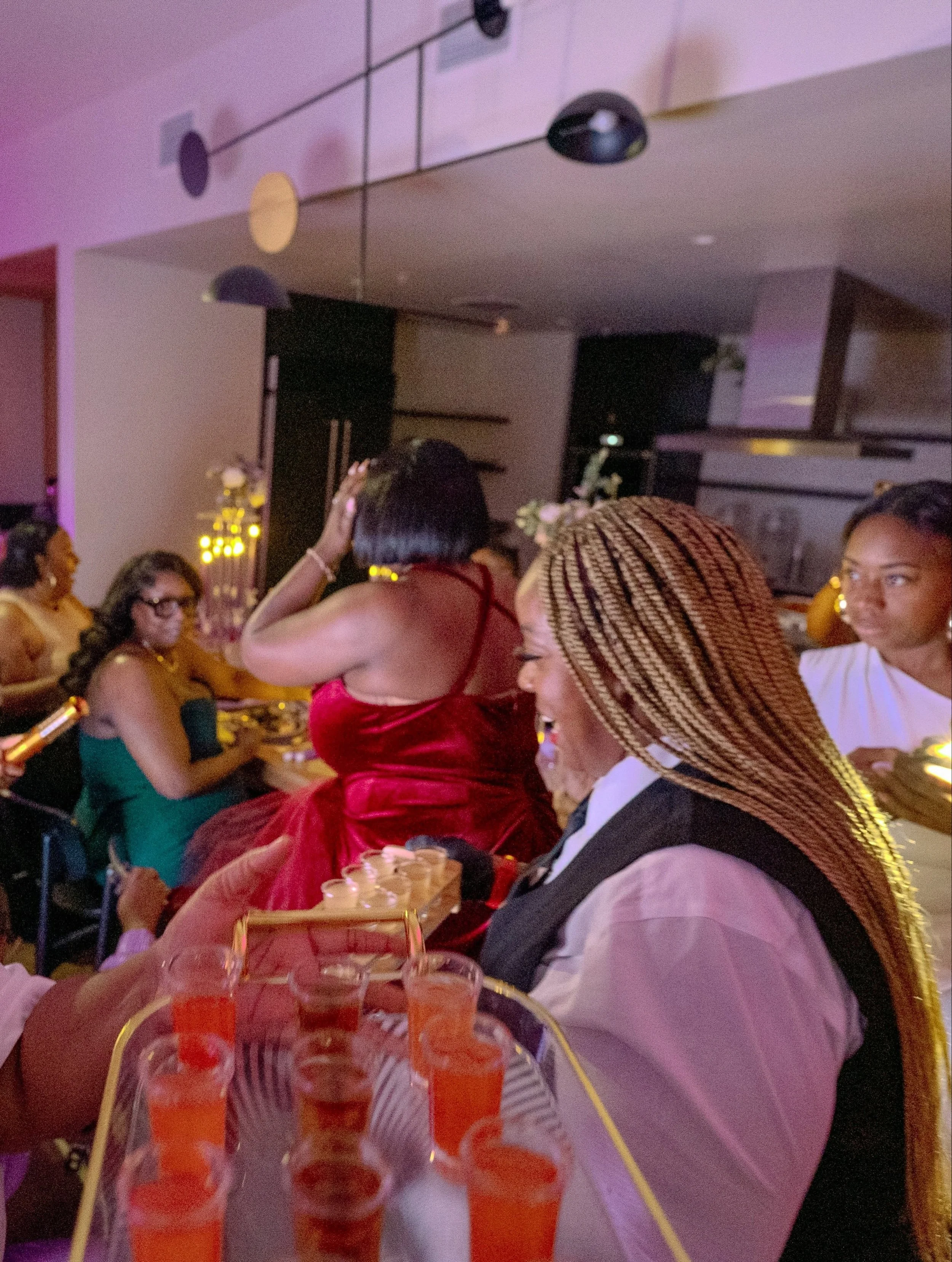 NiNi engaging with guests