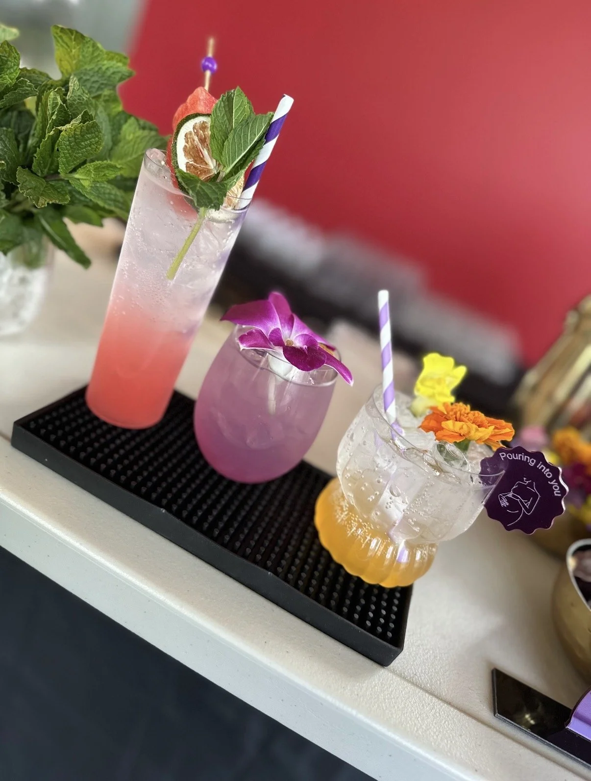 Custom colorful drinks and event styling by Marti NiNi
