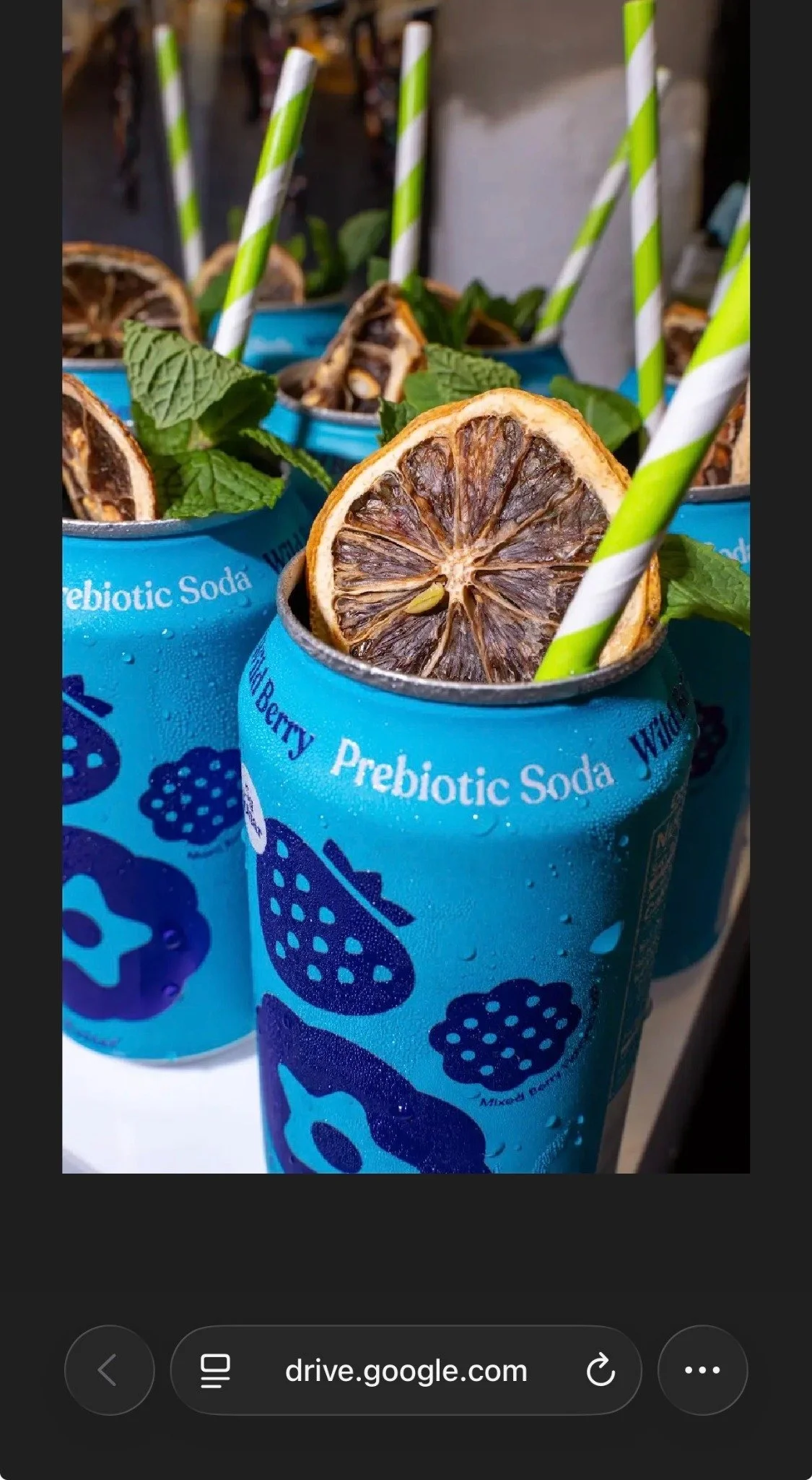 Zero-proof cans and colorful drinks