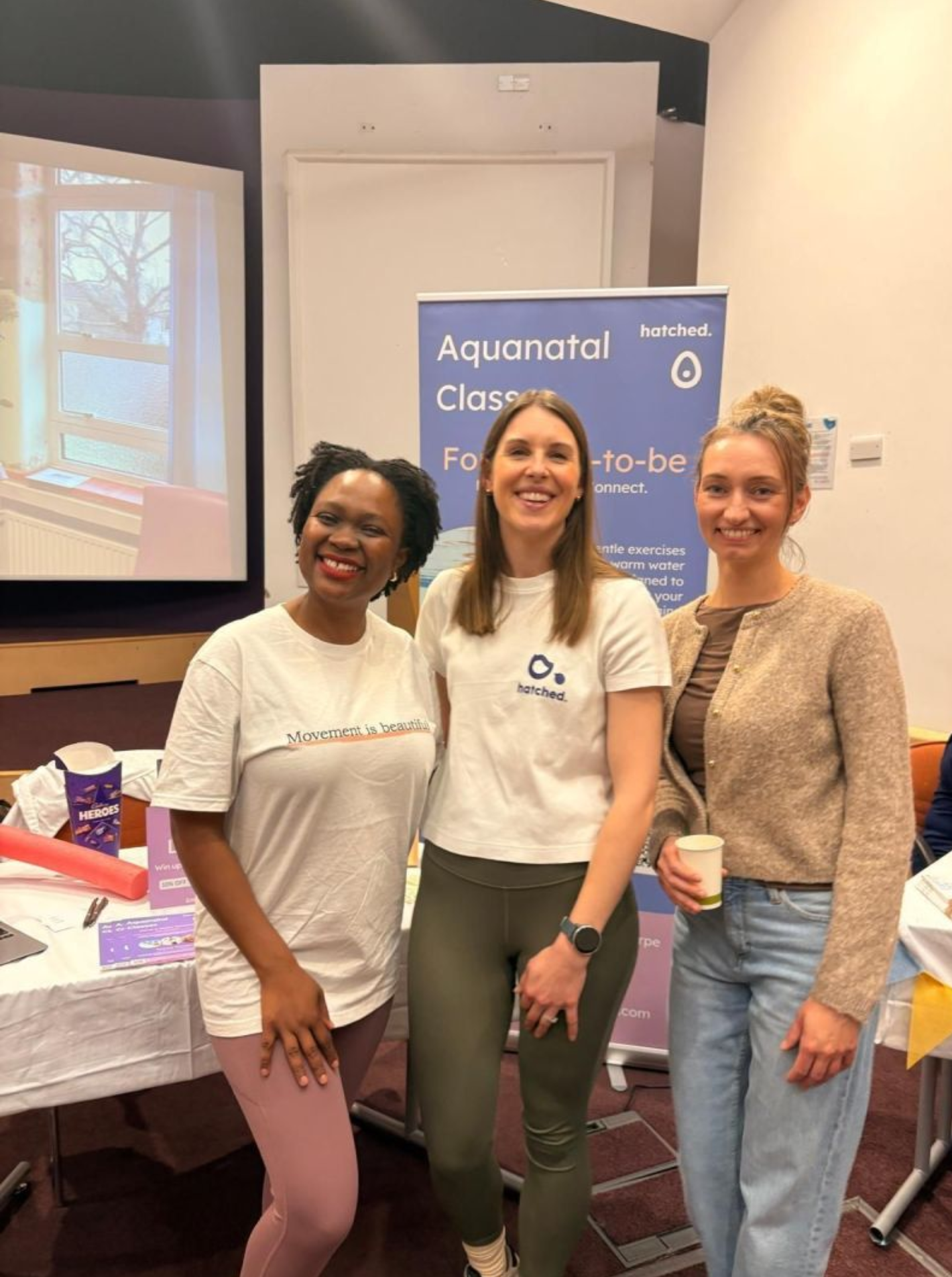 Joyce with fellow exhibitors at the maternity roadshow