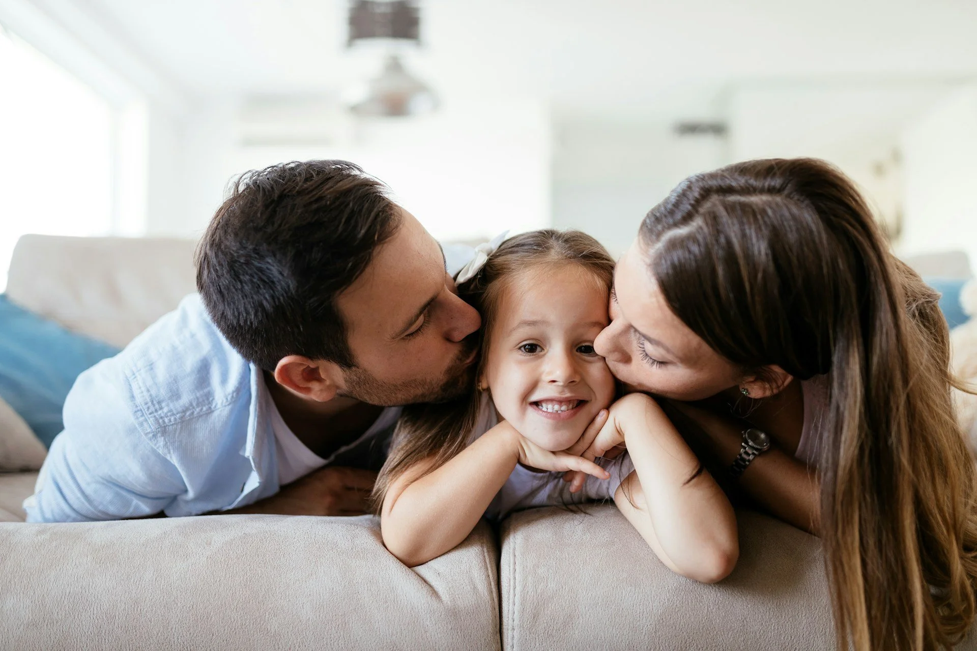 A family with their daughter before an autism evaluation