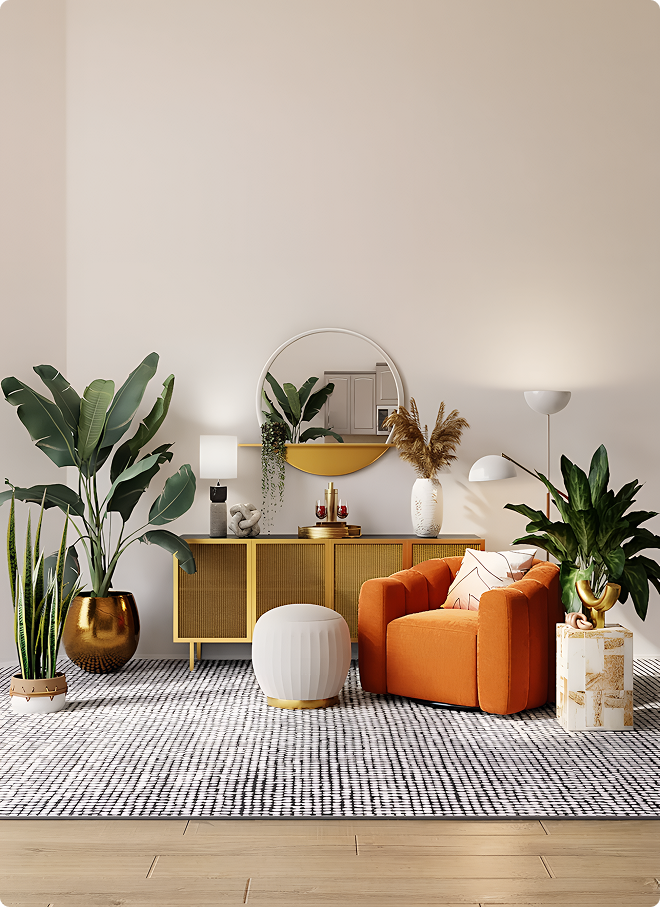 Modern remodeled living room
