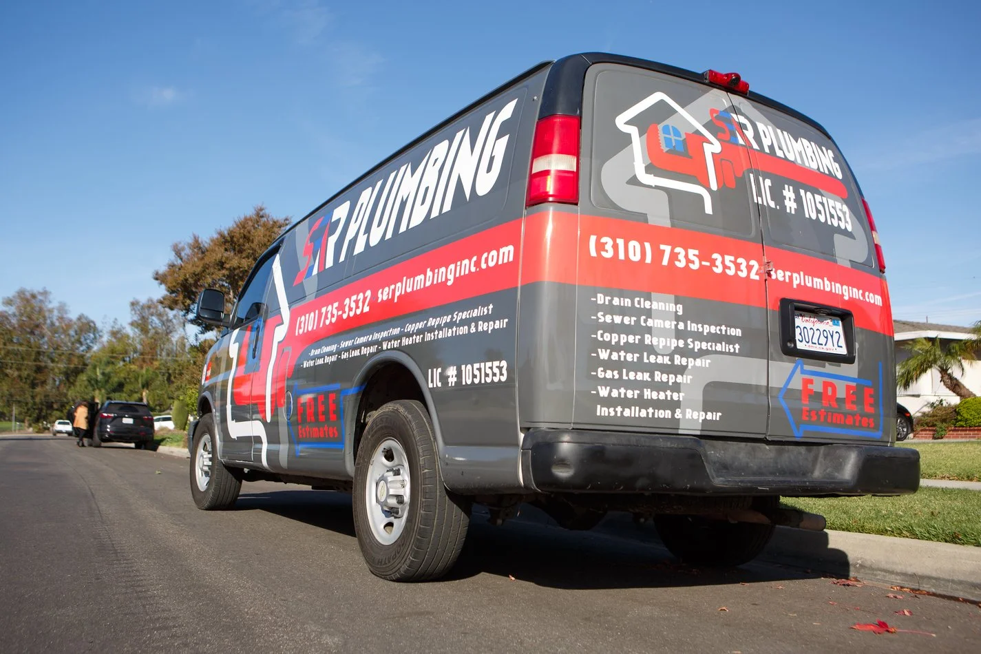 Ser Plumbing van stocked for tankless installation work