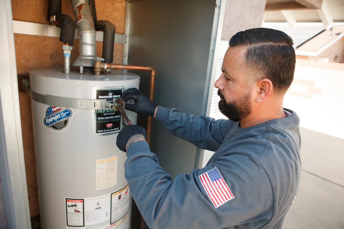Ser Plumbing at work on a Southeast LA County job