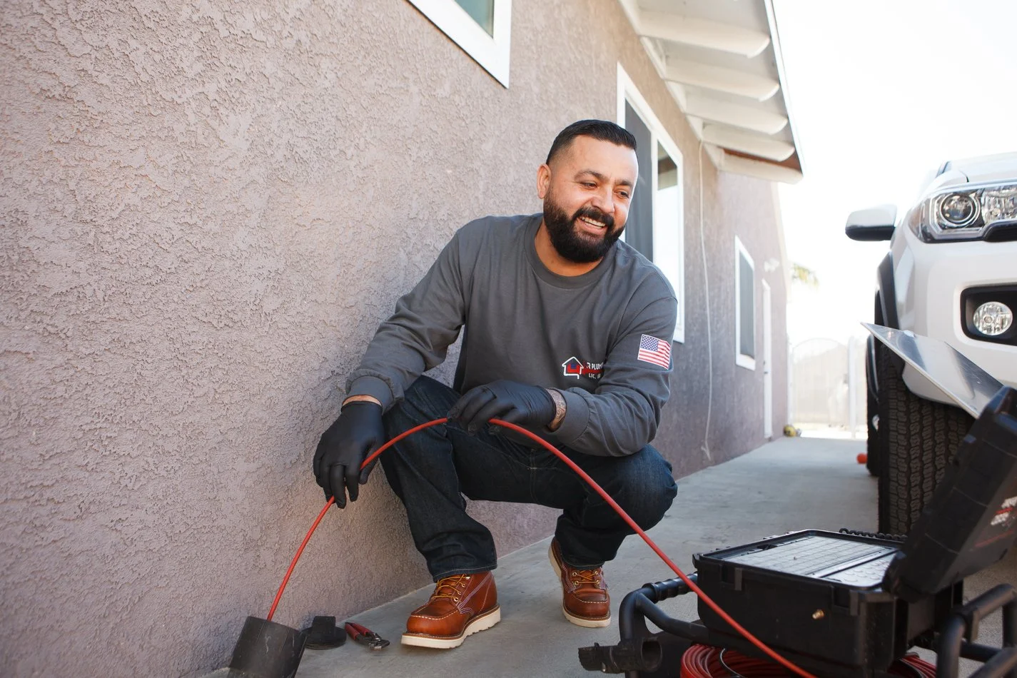 Ser Plumbing service work on a mid-century home