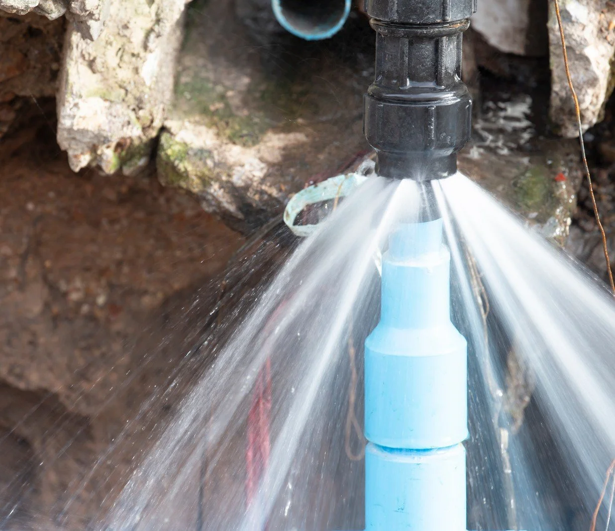 Ser Plumbing pressure testing new lines before walls close