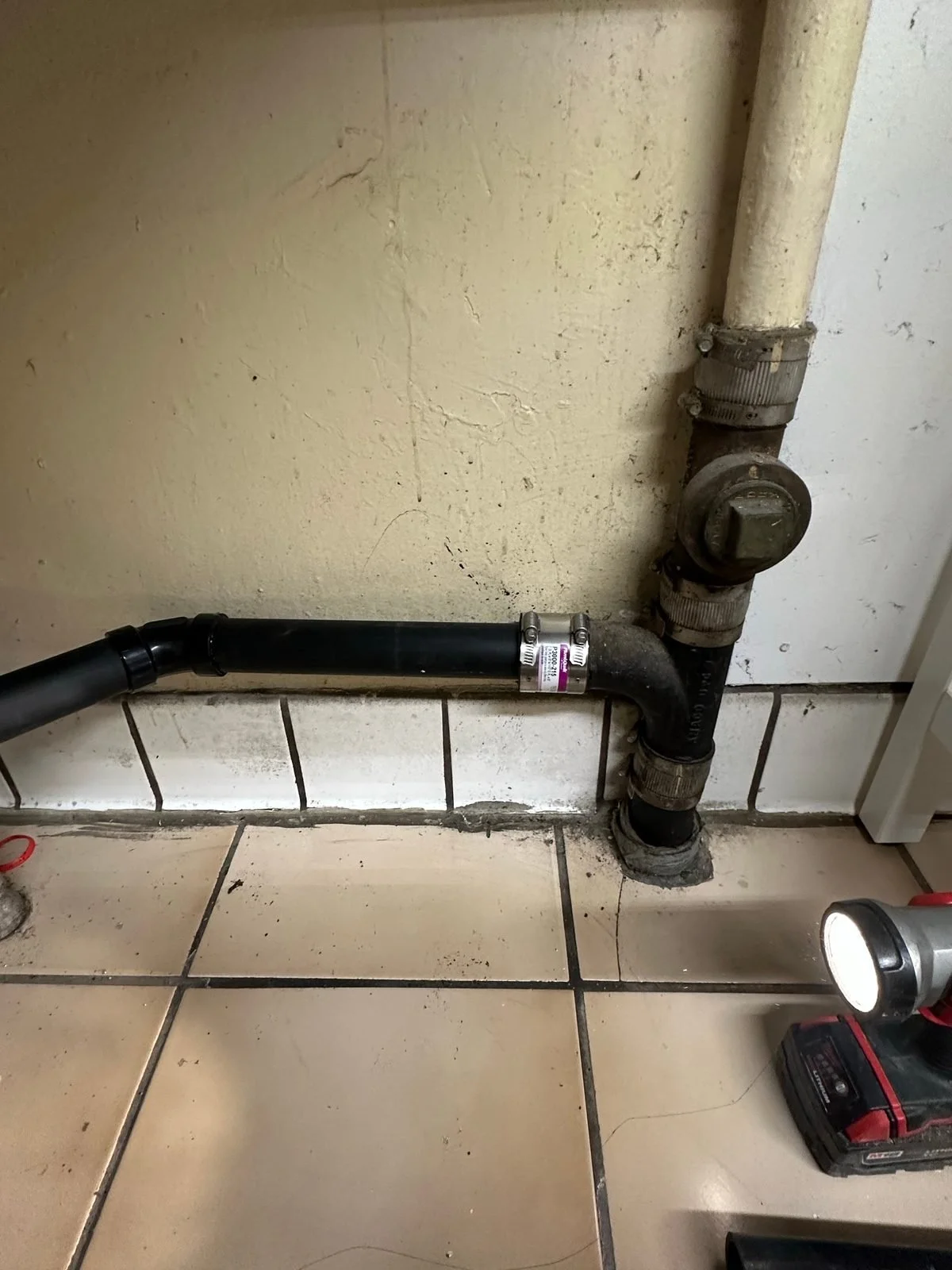 Ser Plumbing running a drain camera on a Southeast LA County service call