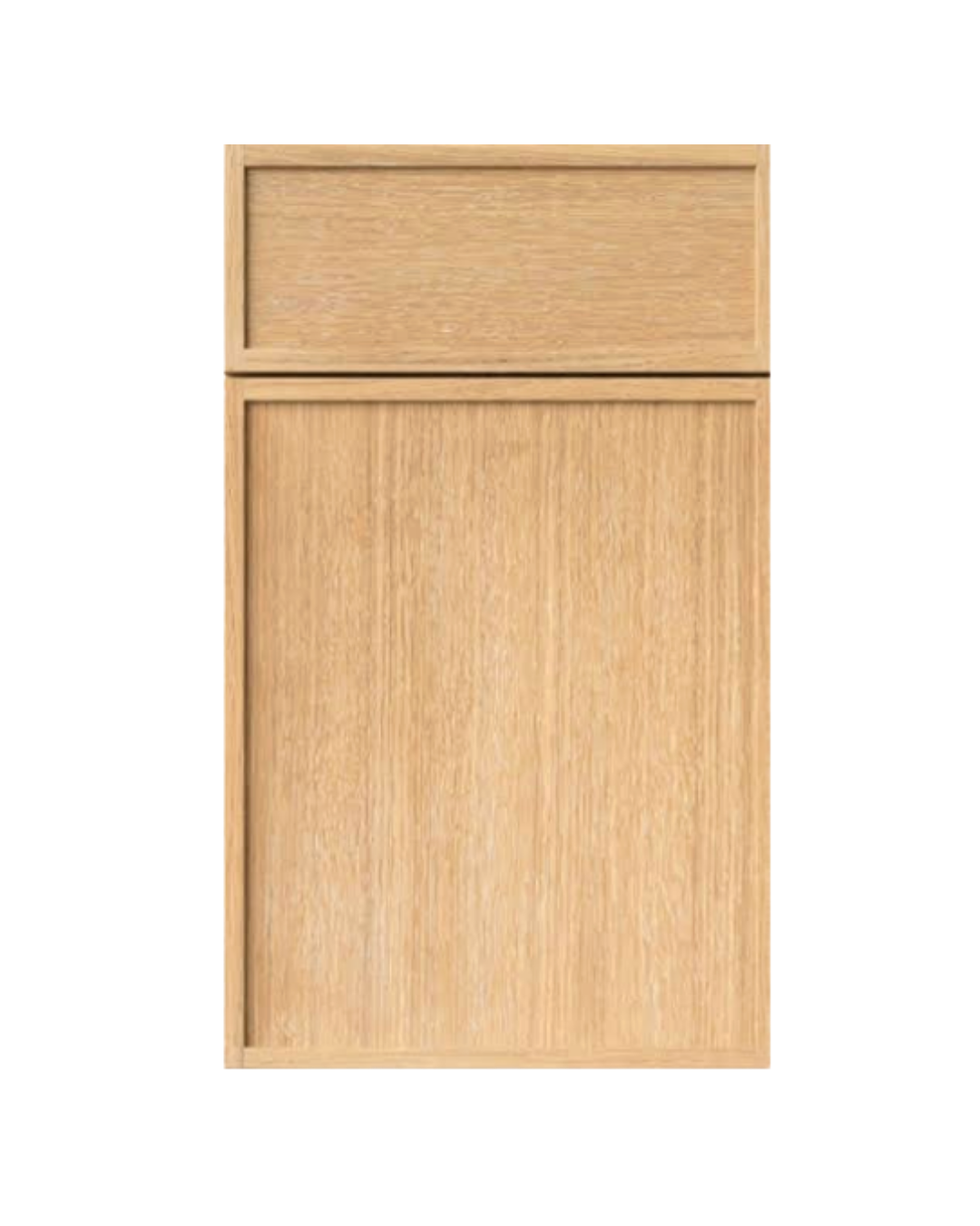 Skinny shaker style cabinet door, narrow rail and stile profile
