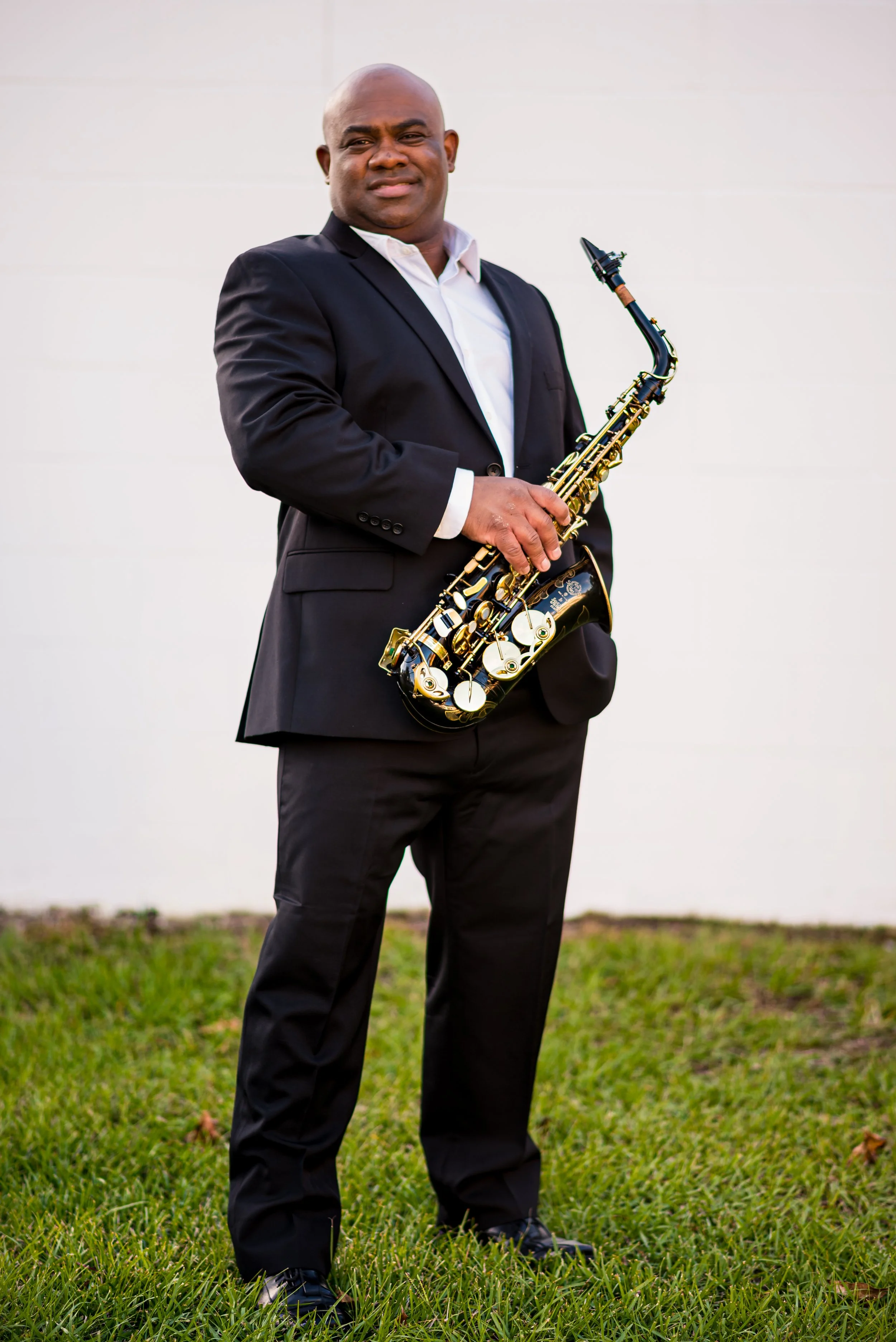 Dexter Jones playing saxophone