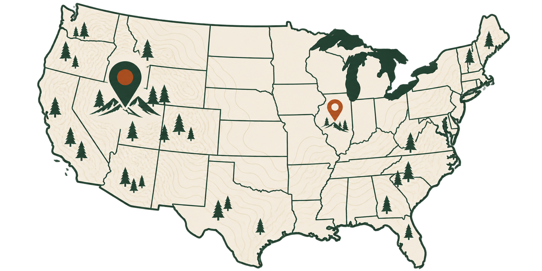 Trailhead RV Springfield Illinois tank restore service area map