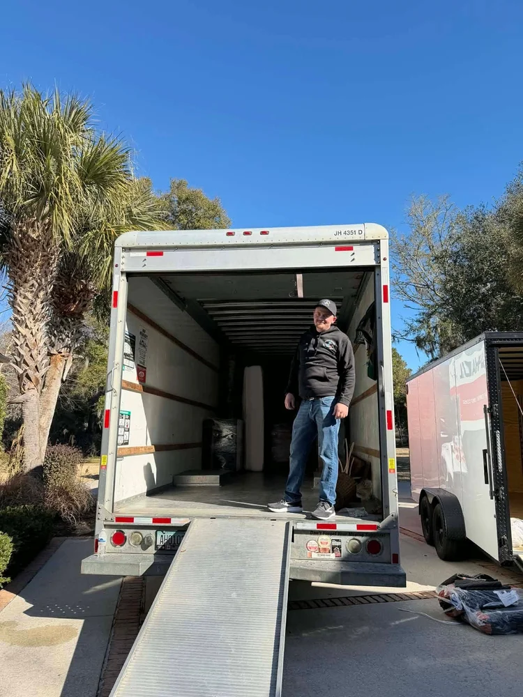 Salty Seagull moving crew at the truck