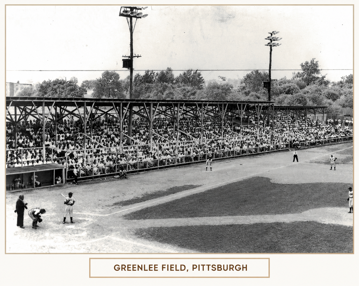 Greenlee Field with grandstand and light towers