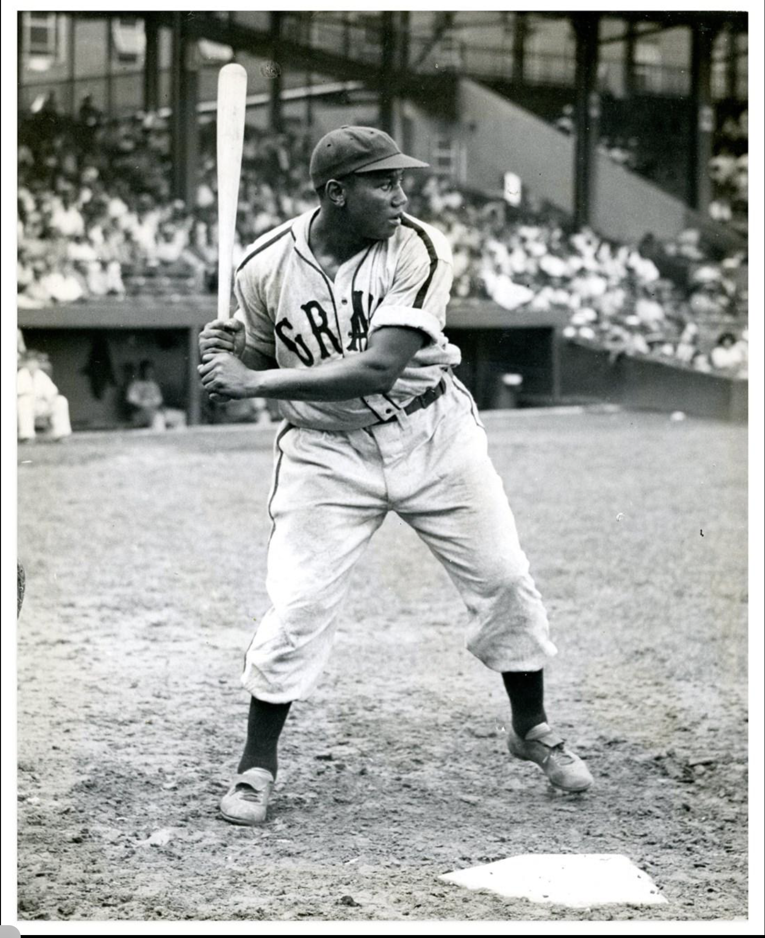 Josh Gibson at bat with the Homestead Grays