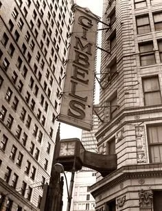 Historic Gimbels department store exterior