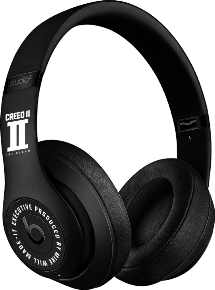 Custom Creed II Beats headphones front view