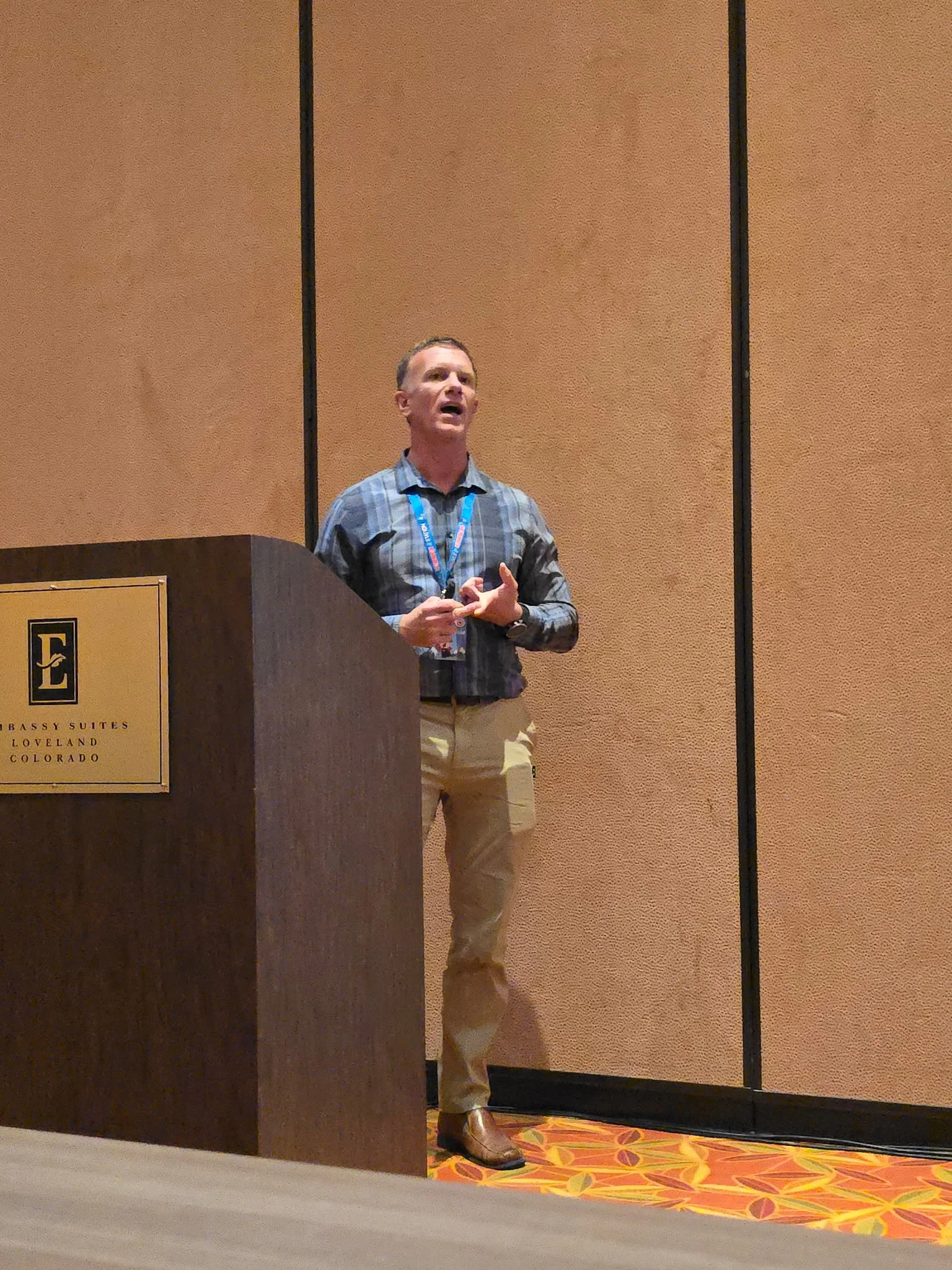 Jim McDonald presenting