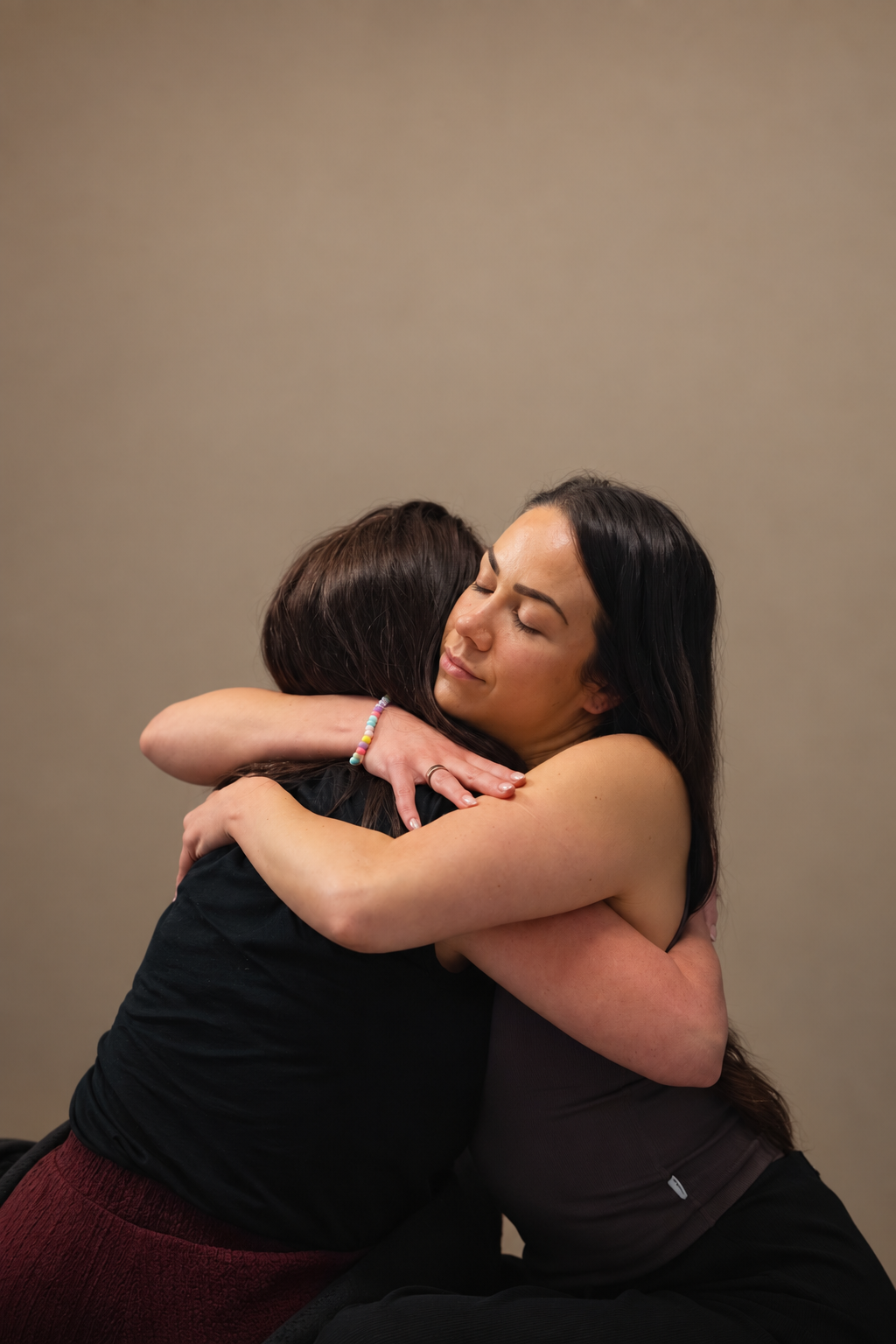 Cass sharing a hug