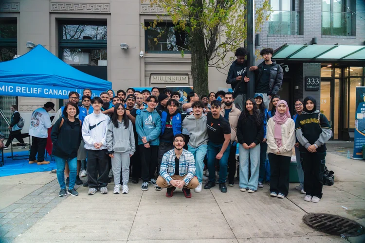 A large group gathered on the street for the Save Hastings campaign.