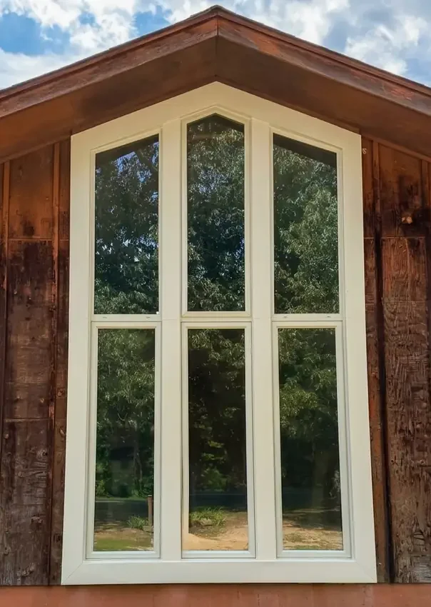 Tall angled specialty-window composition