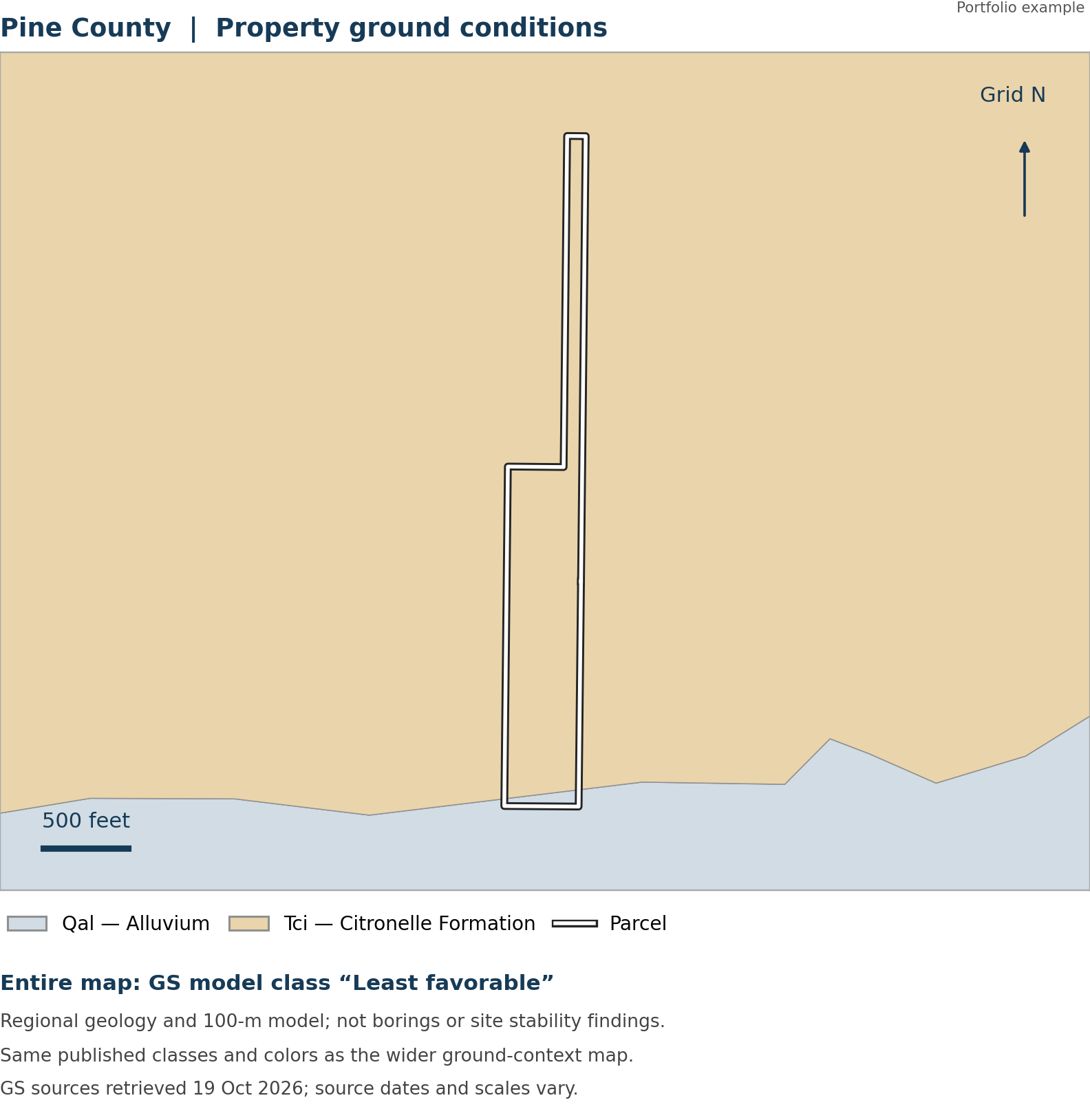 Pine County ground hazards detail map.